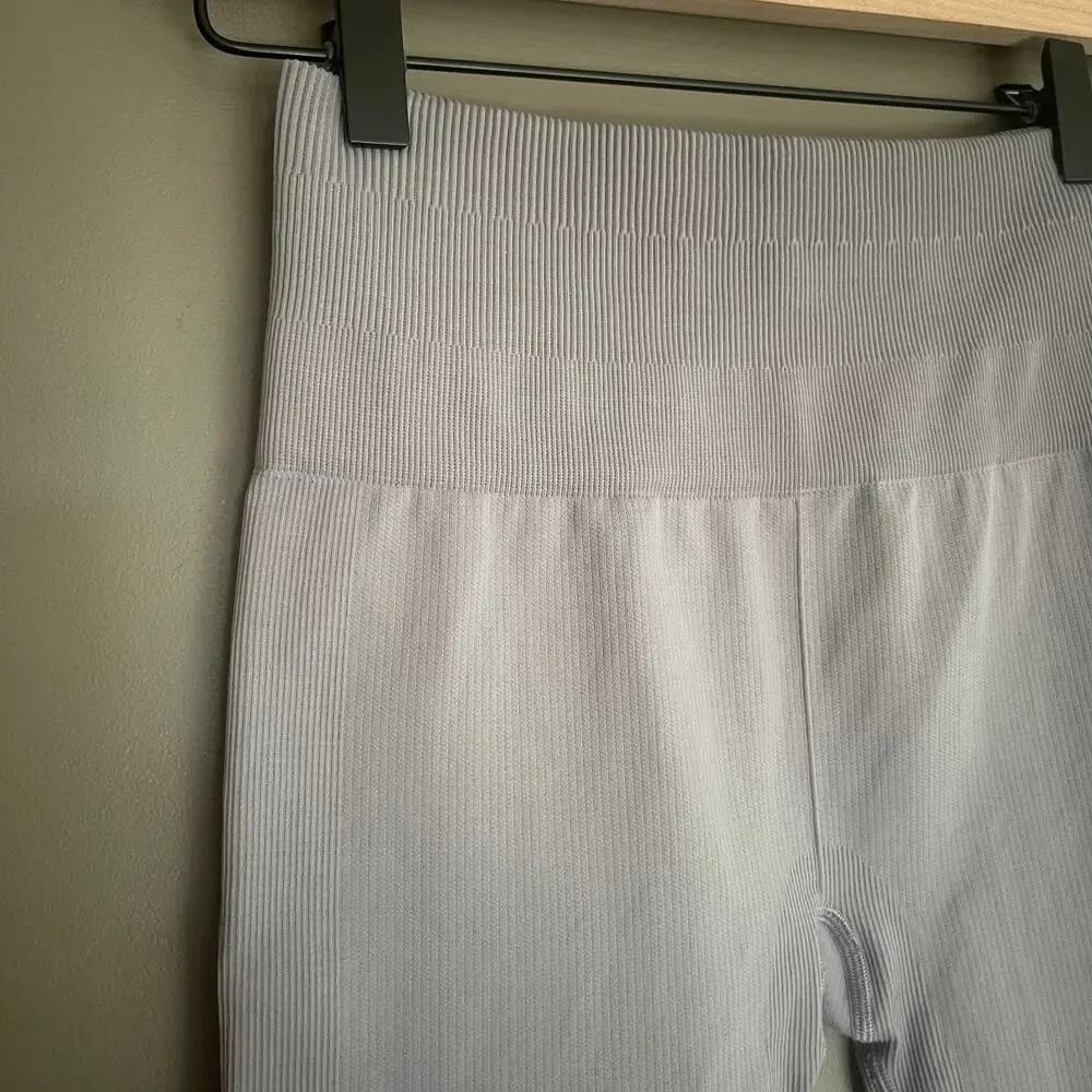 Lululemon Flow & Go Crop‎ Battleship Grey Sz 6 High Waisted Leggings Gym Workout